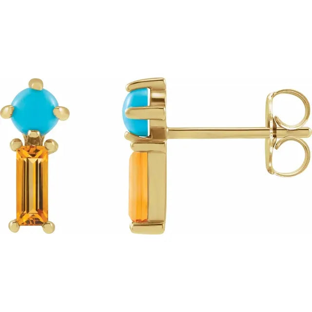 Natural Gemstone Earrings