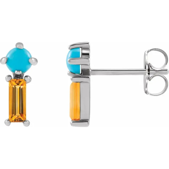Natural Gemstone Earrings