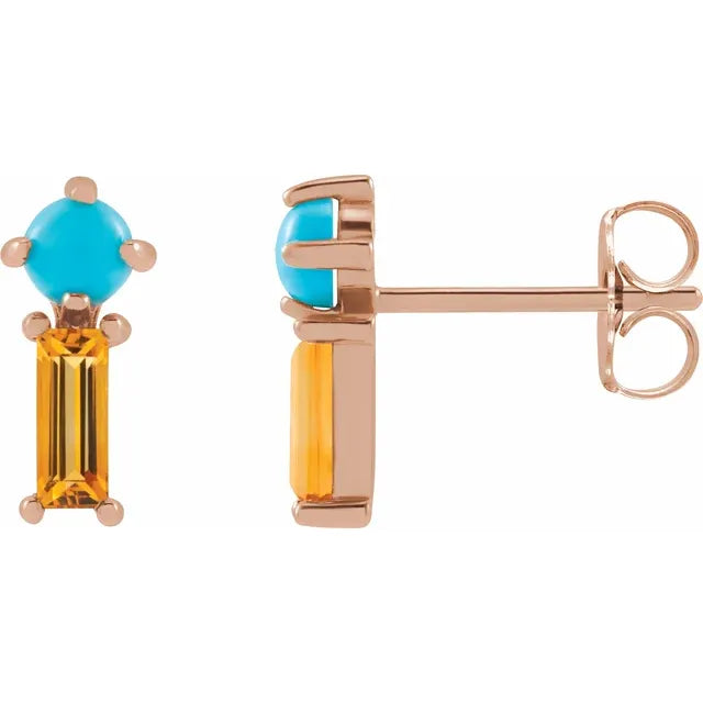 Natural Gemstone Earrings