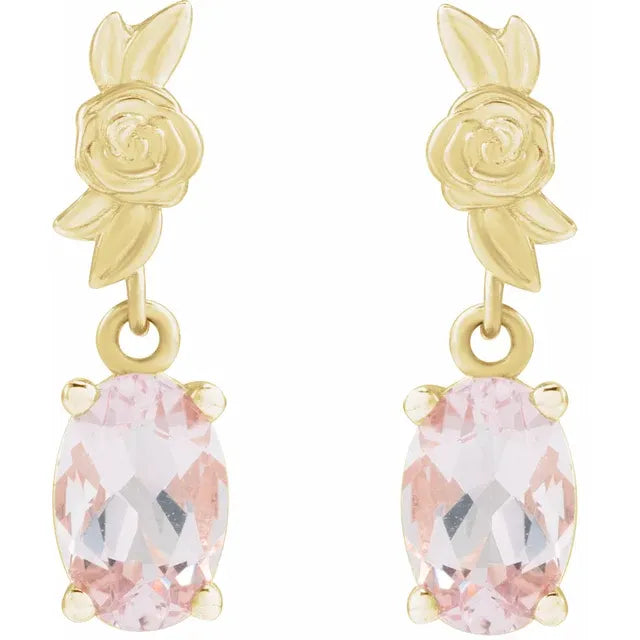 Floral and Gemstone Earrings