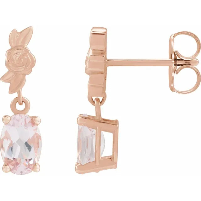Floral and Gemstone Earrings