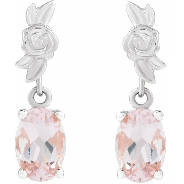Floral and Gemstone Earrings