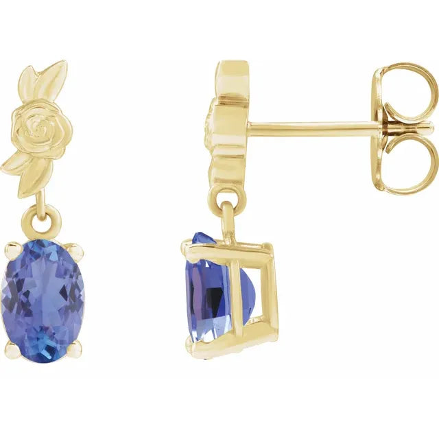 Floral and Gemstone Earrings