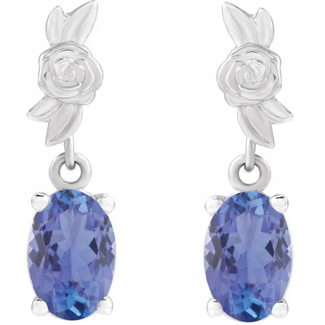 Floral and Gemstone Earrings