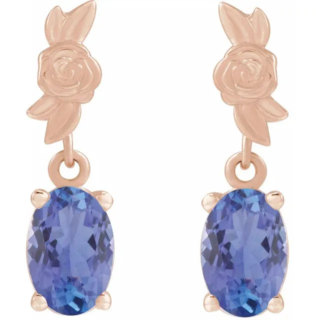Floral and Gemstone Earrings