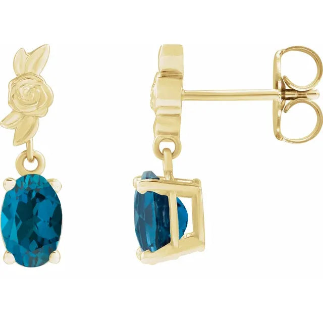 Floral and Gemstone Earrings