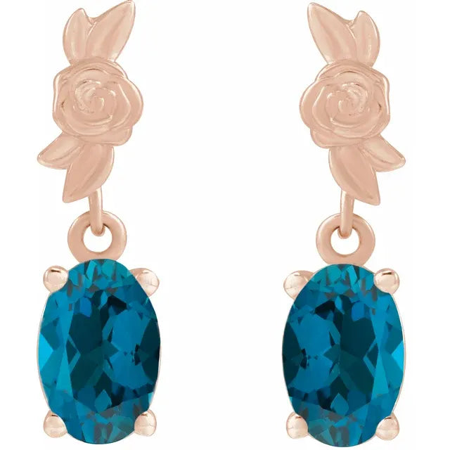 Floral and Gemstone Earrings