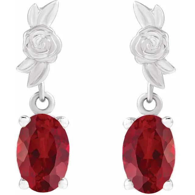 Floral and Gemstone Earrings