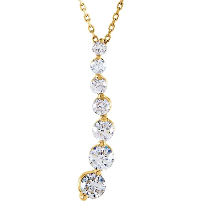 Natural Diamond Journey Necklace