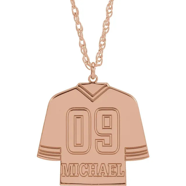 Engravable Sports Jersey Necklace
