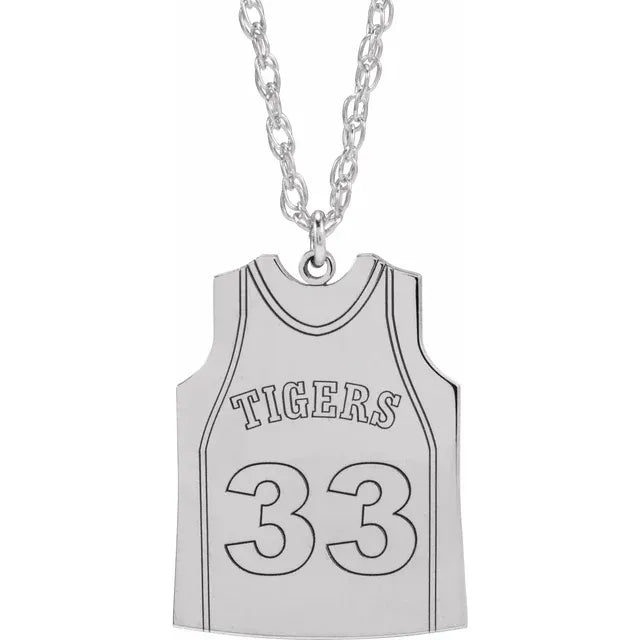 Engravable Sports Jersey Necklace
