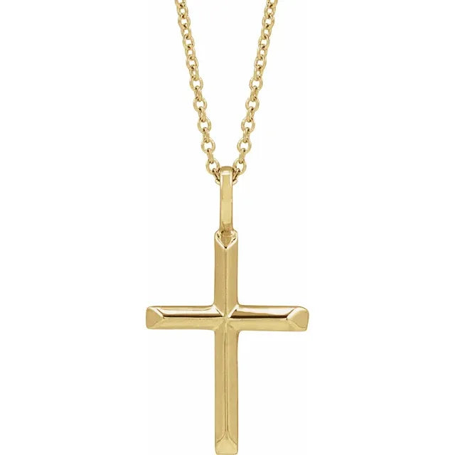 18K-Plated Sterling Silver Cross Necklace