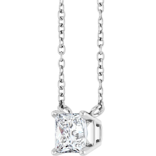 Natural Diamond Square Necklace