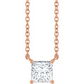 Natural Diamond Square Necklace