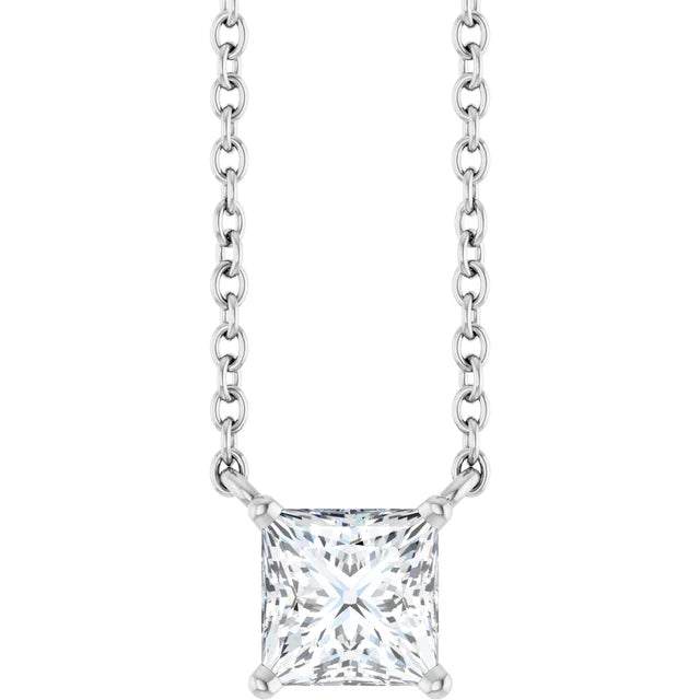 Natural Diamond Square Necklace