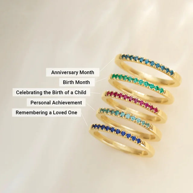 Gold Vermeil Stackable Birthstone Ring