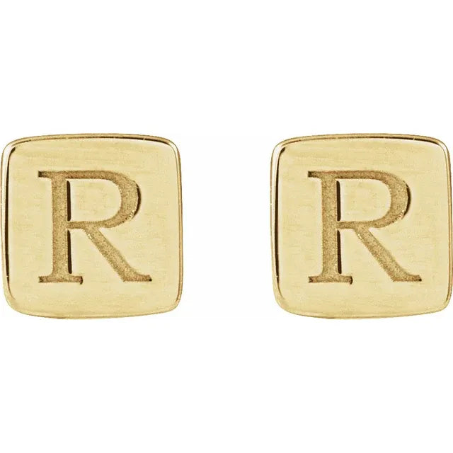 Engravable Geometric Stud Earrings