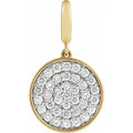 Pavé Style Disc Charm
