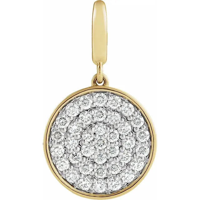 Pavé Style Disc Charm