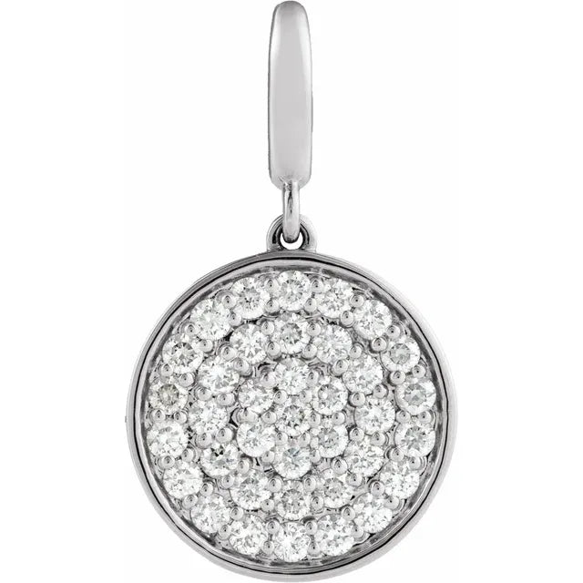 Pavé Style Disc Charm