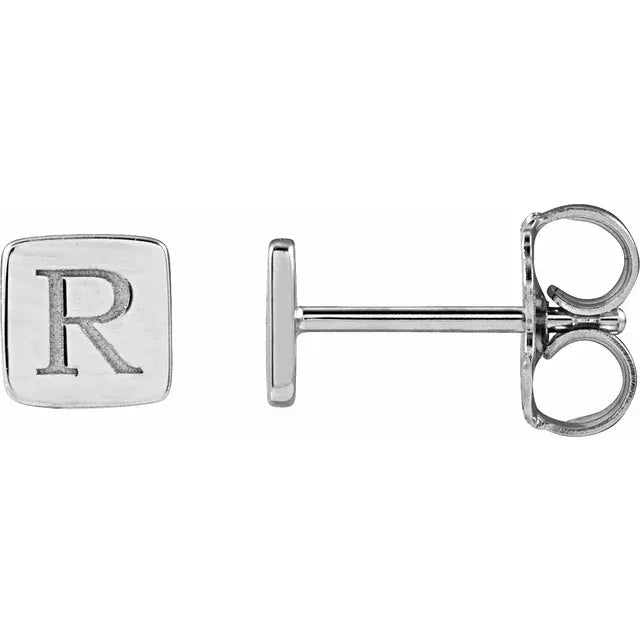 Engravable Geometric Stud Earrings