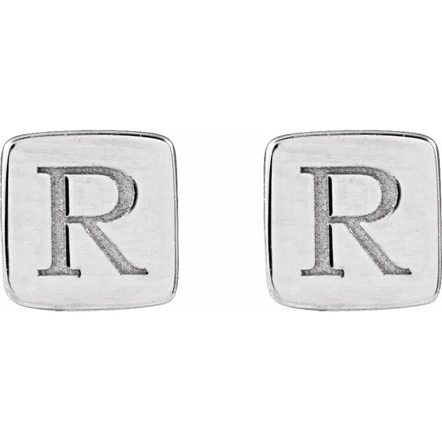 Engravable Geometric Stud Earrings
