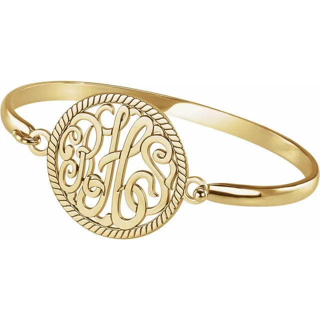 3-Letter Monogram Bangle