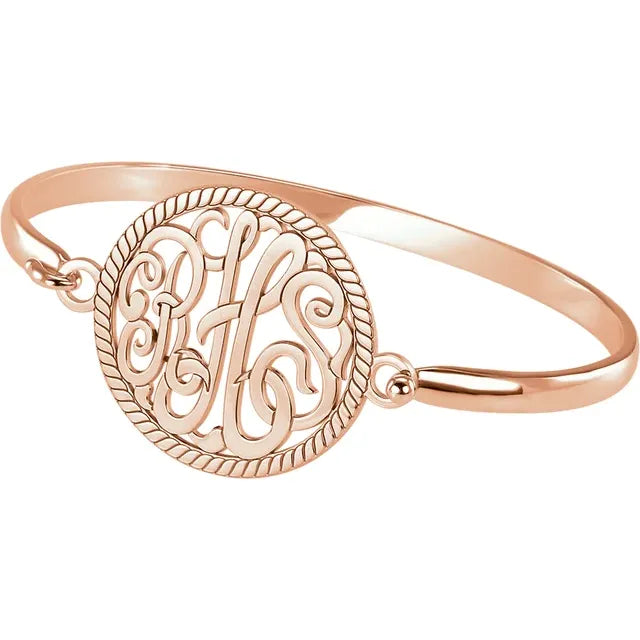 3-Letter Monogram Bangle