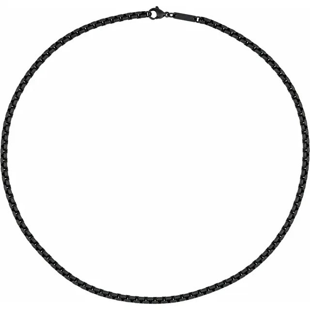 Titanium 4 mm Round Box Chain