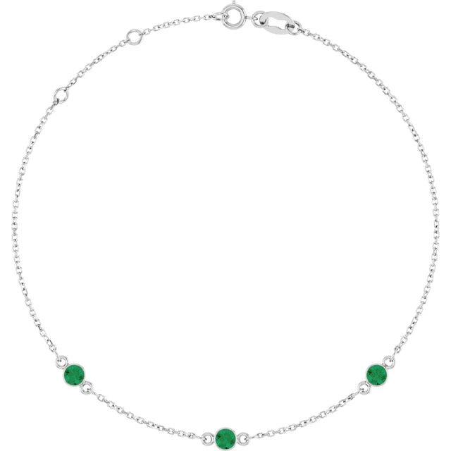 Natural Gemstone 3-Station Necklace