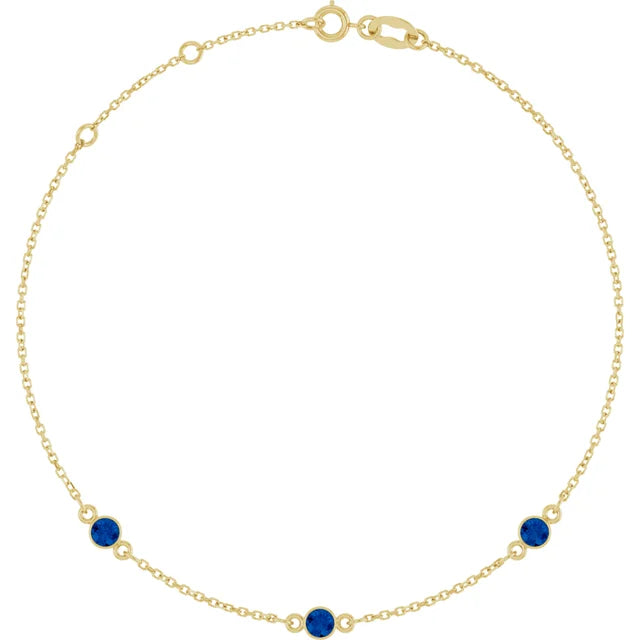 Natural Gemstone 3-Station Necklace