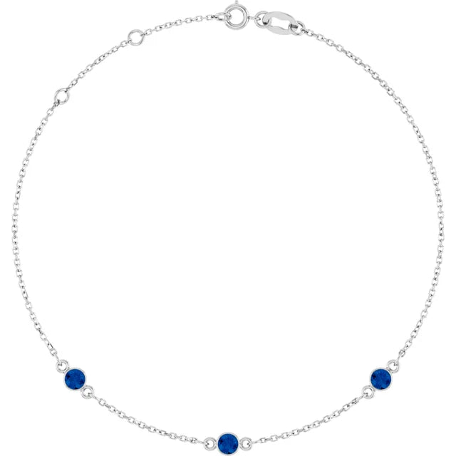 Natural Gemstone 3-Station Necklace