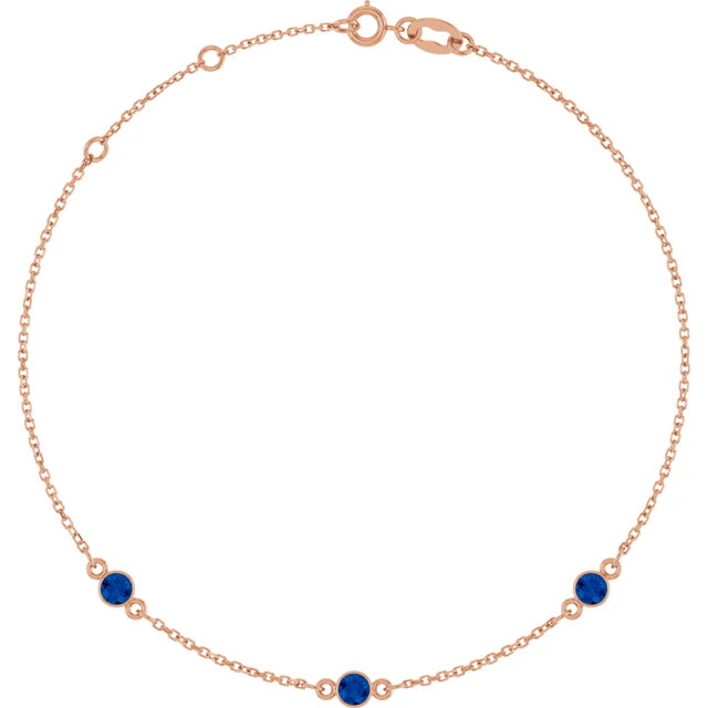 Natural Gemstone 3-Station Necklace