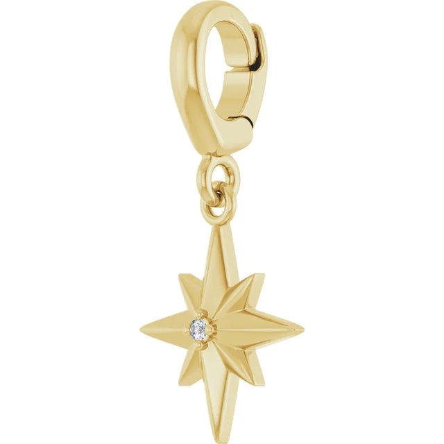 Natural Diamond Star Charm