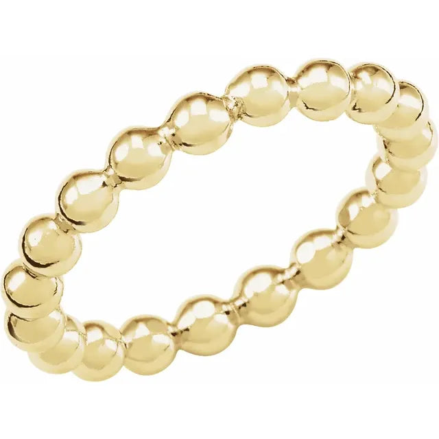 Gold-Filled Beaded Stackable Ring