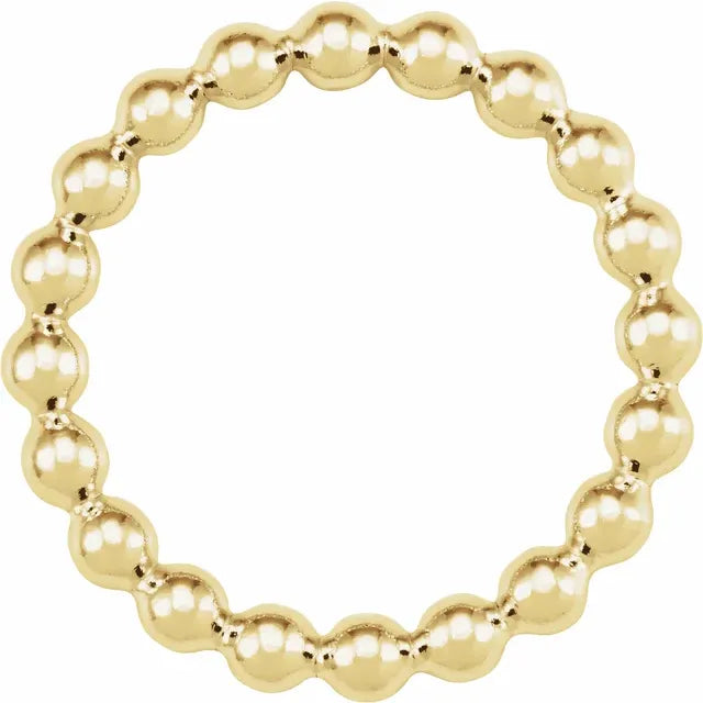 Gold-Filled Beaded Stackable Ring