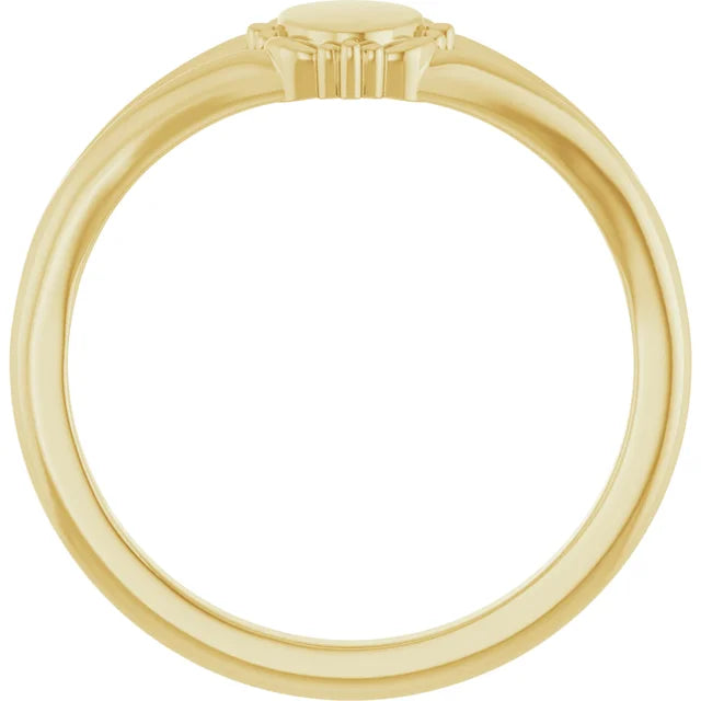 Engravable Vintage-Inspired Signet Ring