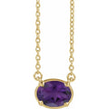 14K Yellow Gold Vermeil Natural Gemstone Necklace