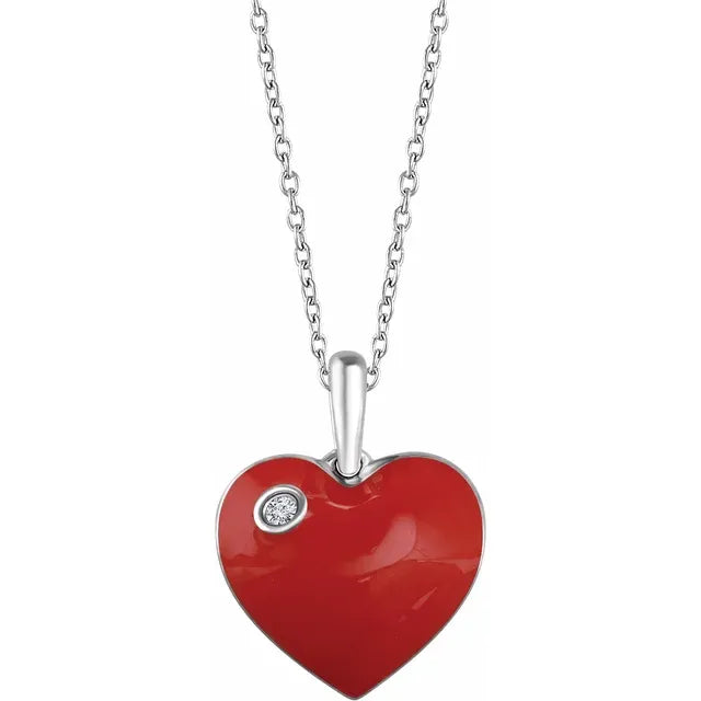 Heart and Diamond Necklace
