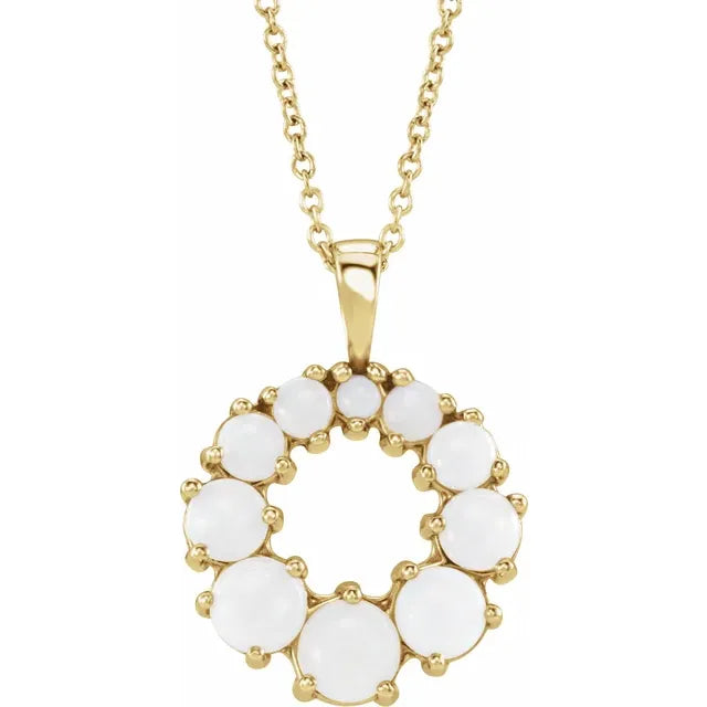 Natural White Opal Necklace