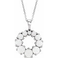 Natural White Opal Necklace