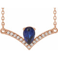 Natural Gemstone and Diamond Accented Necklace