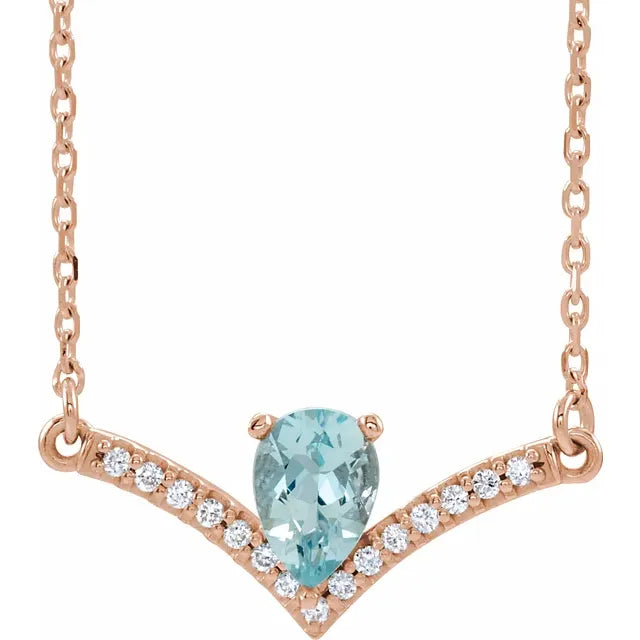 Natural Gemstone and Diamond Accented Necklace