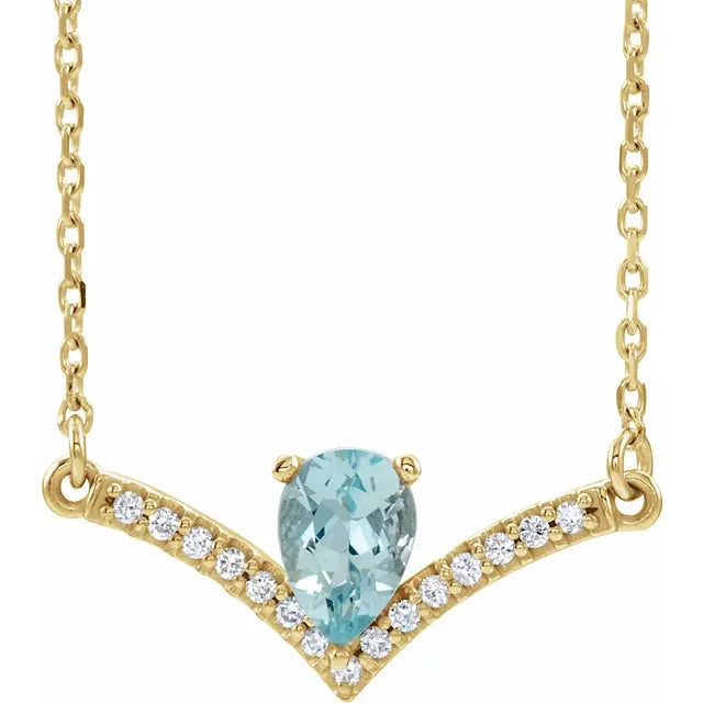 Natural Gemstone and Diamond Accented Necklace