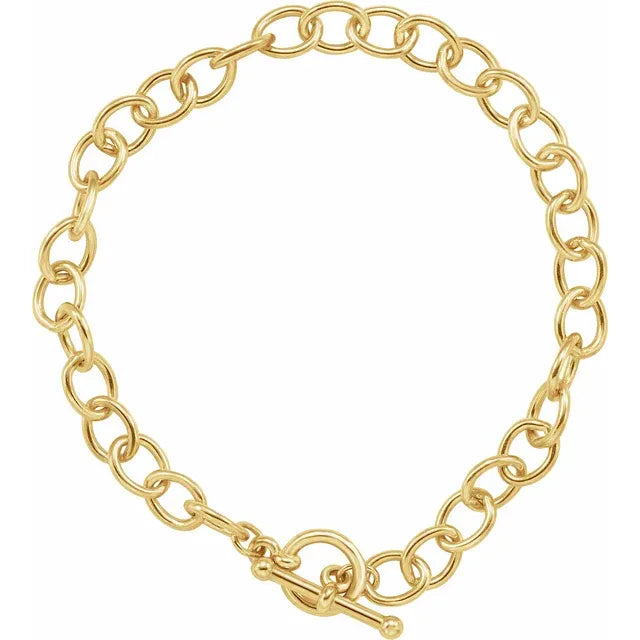 Charm Cable 7 1/4" Bracelet