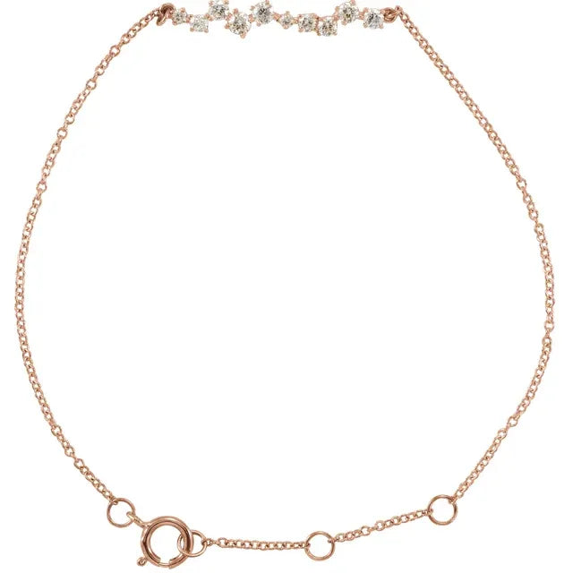 Natural Diamond Bar Bracelet