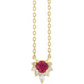 Natural Gemstone Necklace With Accented Diamonds
