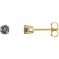Natural Gemstone Stud Earrings
