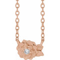 Natural Diamond Flower Necklace