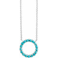 Natural Turquoise Circle Necklace